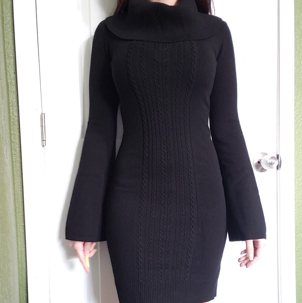 ❌SOLD❌☀️Bell Sleeve Sweater Dress - Picture 4 of 4